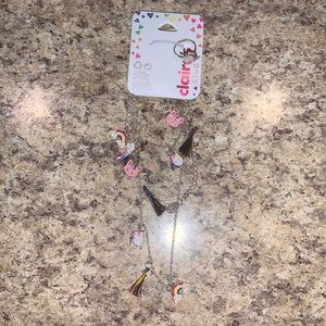 Claire’s Club Unicorn Rainbow Cat Necklace, Bracelet, Ring Set